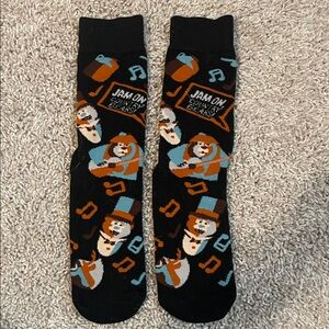 Disney Black and Orange Country Bear Jamboree Music Socks
